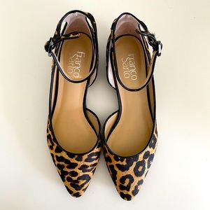 Franco Sarto Leopard Ankle Flats